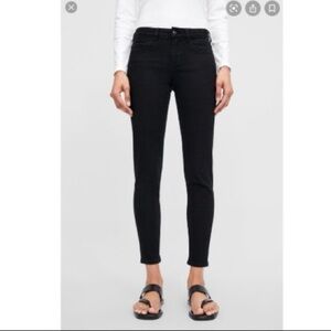 Zara Basic Z1975 Mid-Rise Denim Skinny Jeans Women’s 4 Black Stretch Casual